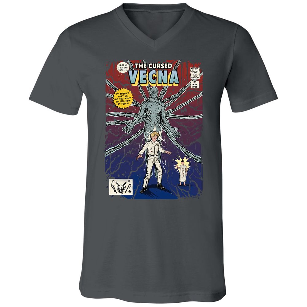 Unisex V-Neck T-Shirt - UTNQZ4FW - Asphalt - 12