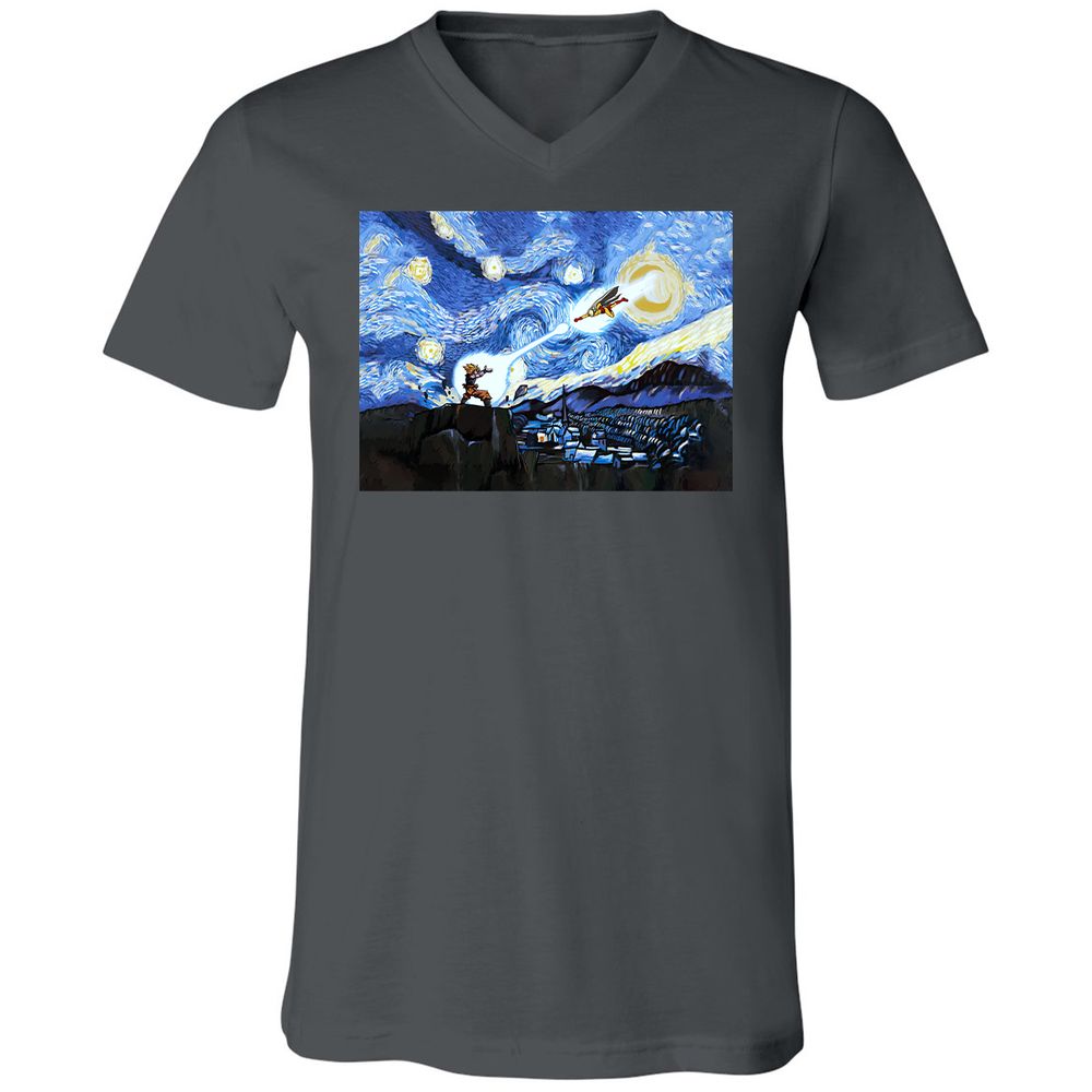 Unisex V-Neck T-Shirt - 7UW6S7JB - Asphalt - 12