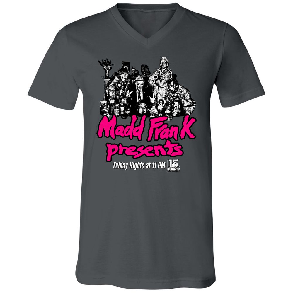 Unisex V-Neck T-Shirt - KQ1QJ6K8 - Asphalt - 12