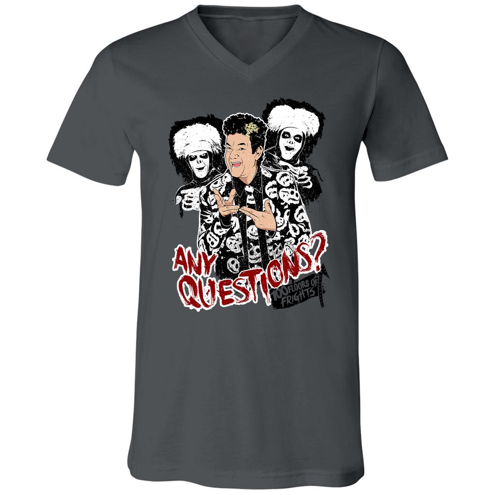 Unisex V-Neck T-Shirt - 64XGU8EA - Asphalt - 12