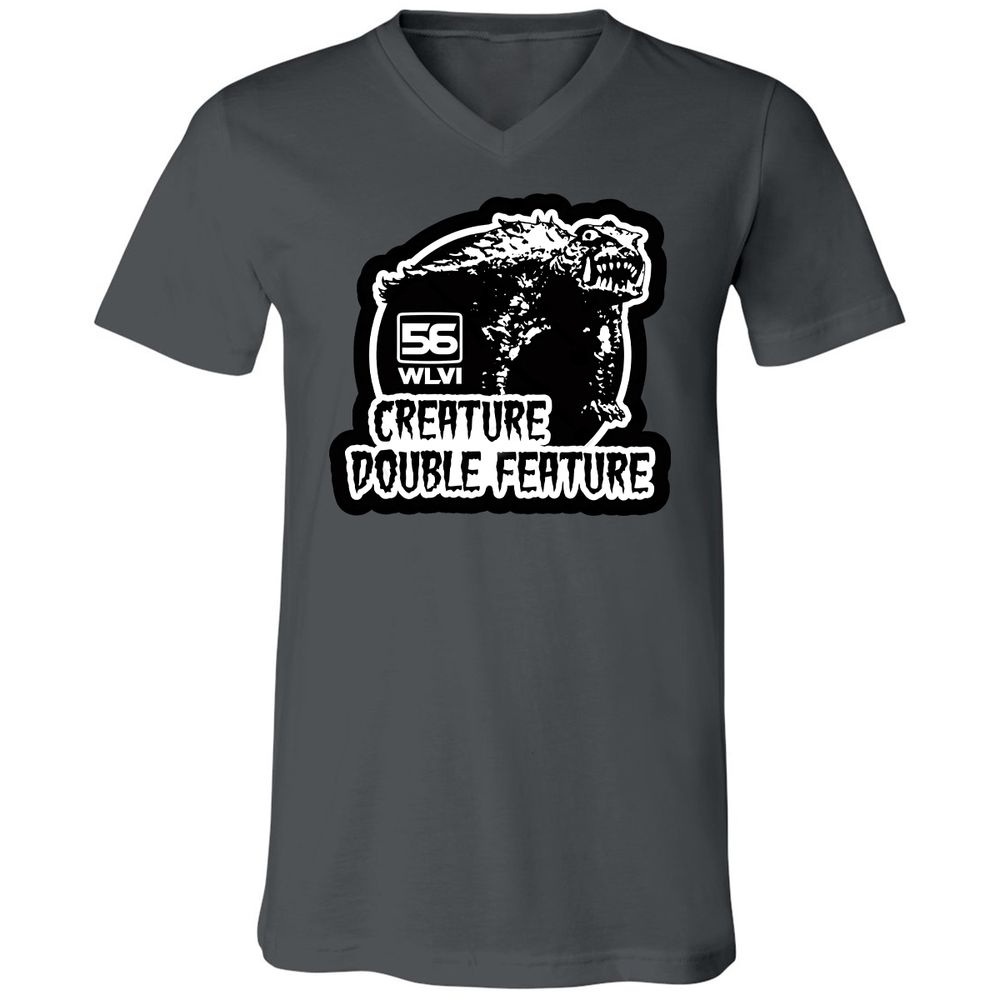 Unisex V-Neck T-Shirt - XCKNQ73Q - Asphalt - 12