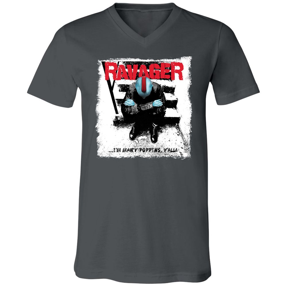 Unisex V-Neck T-Shirt - N2ZEES4V - Asphalt - 12