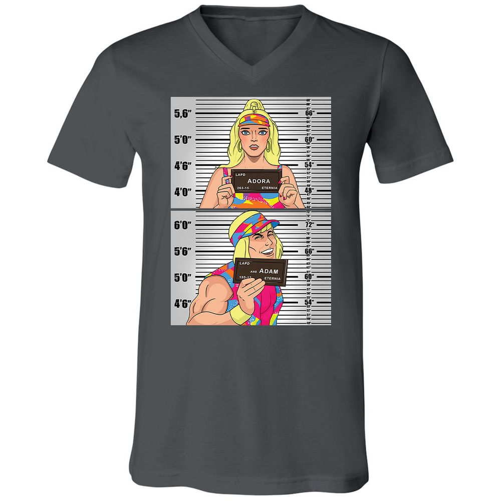 Unisex V-Neck T-Shirt - 3FV6U3B2 - Asphalt - 12