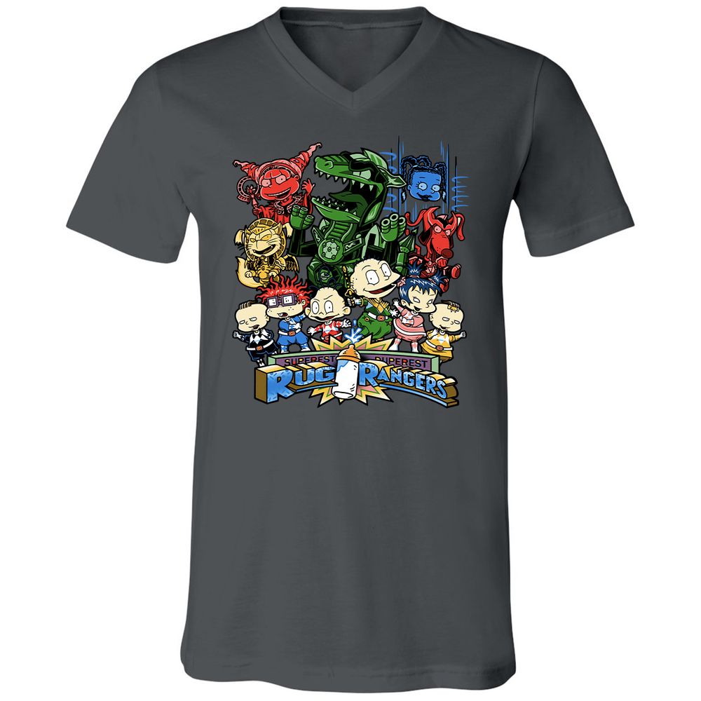 Unisex V-Neck T-Shirt - XFUJG6YF - Asphalt - 12