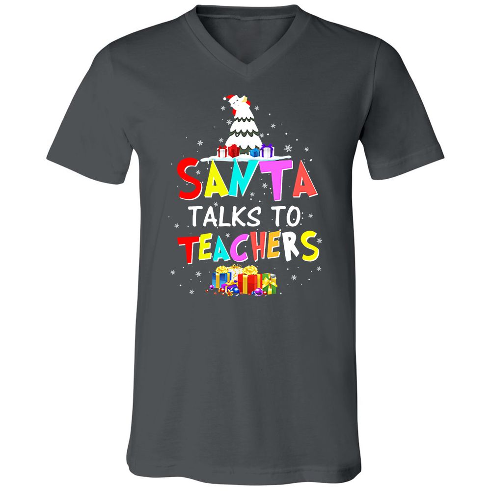 Unisex V-Neck T-Shirt - DWJW9GUA - Asphalt - 12