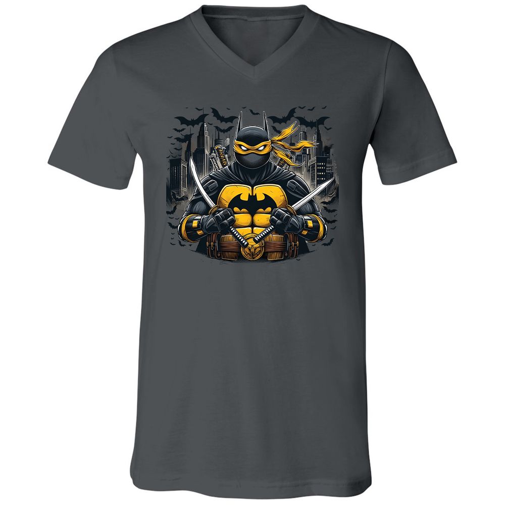 Unisex V-Neck T-Shirt - LCWCBDNJ - Asphalt - 12