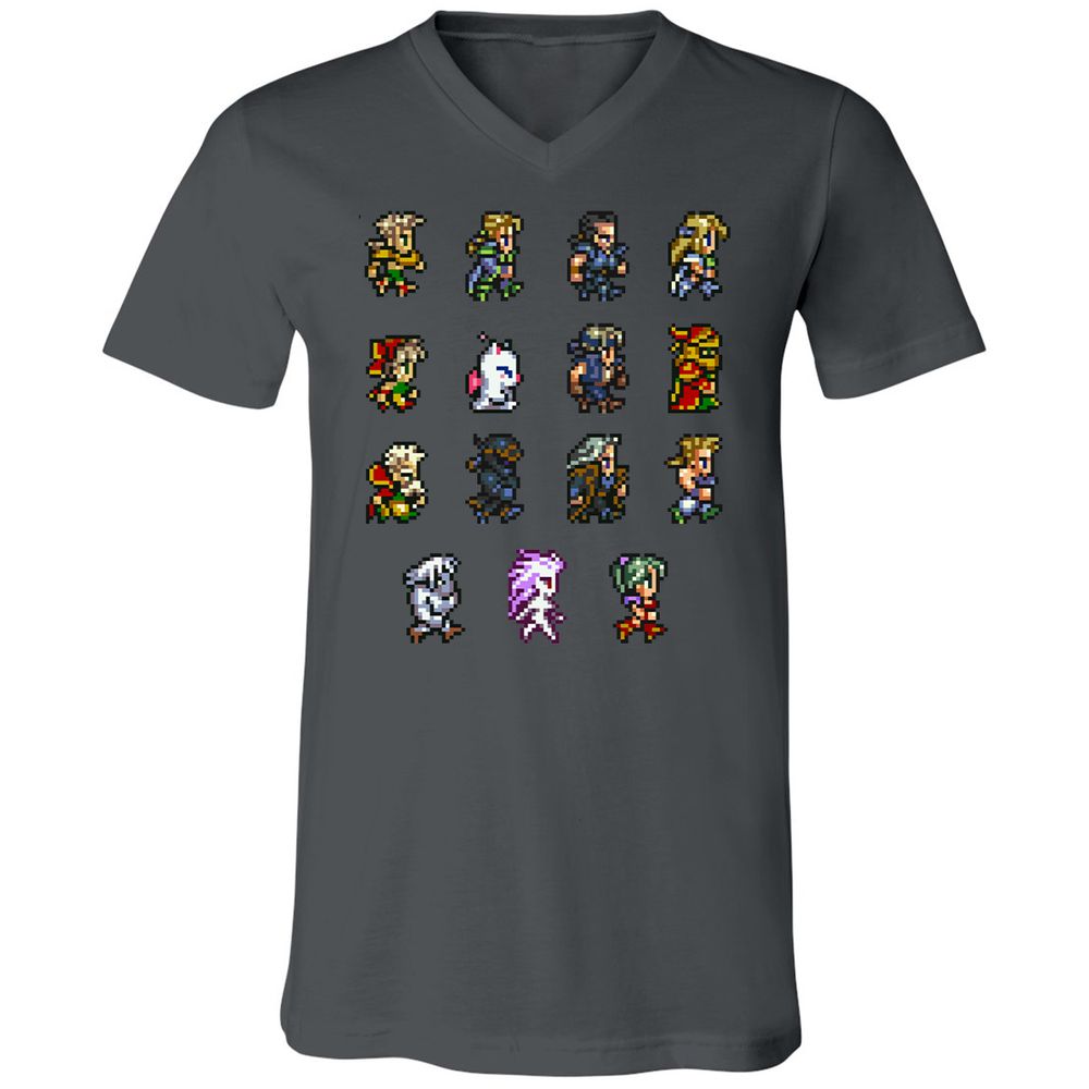 Unisex V-Neck T-Shirt - GWHGG4S7 - Asphalt - 12