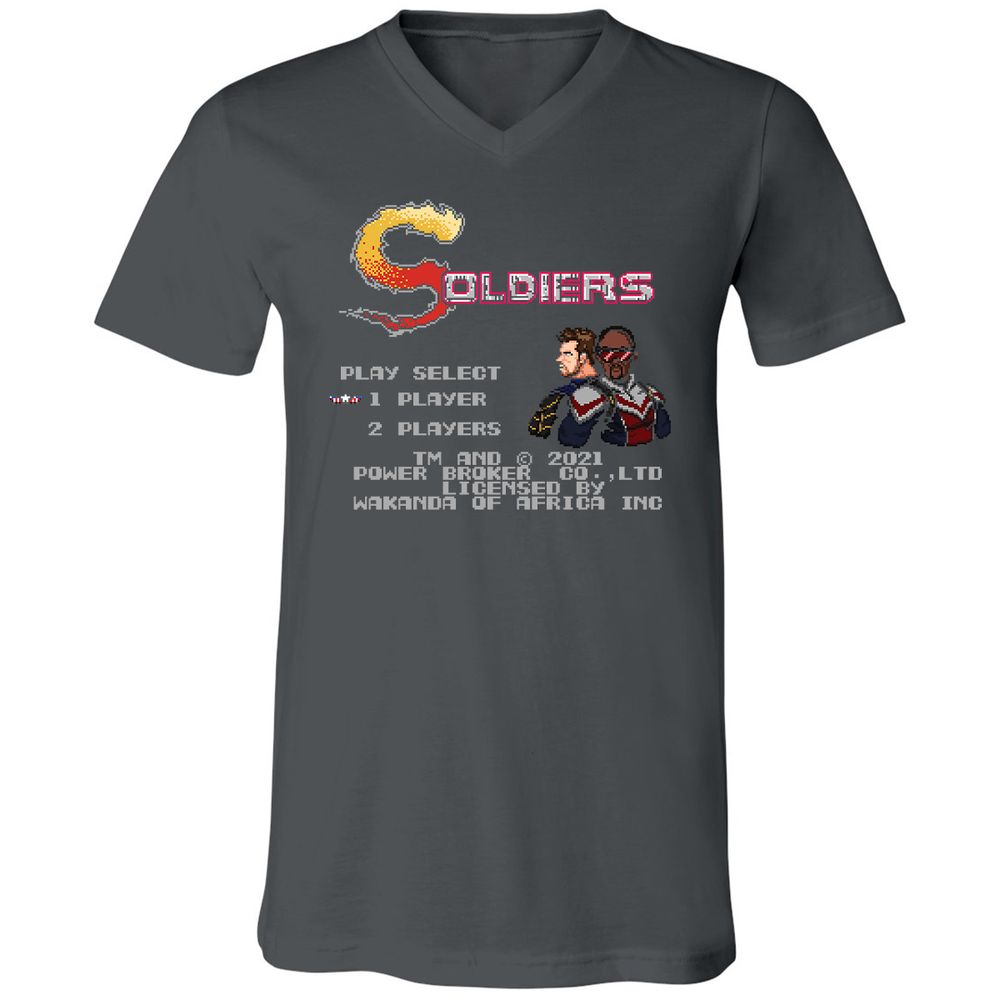 Unisex V-Neck T-Shirt - S1RBXH51 - Asphalt - 12