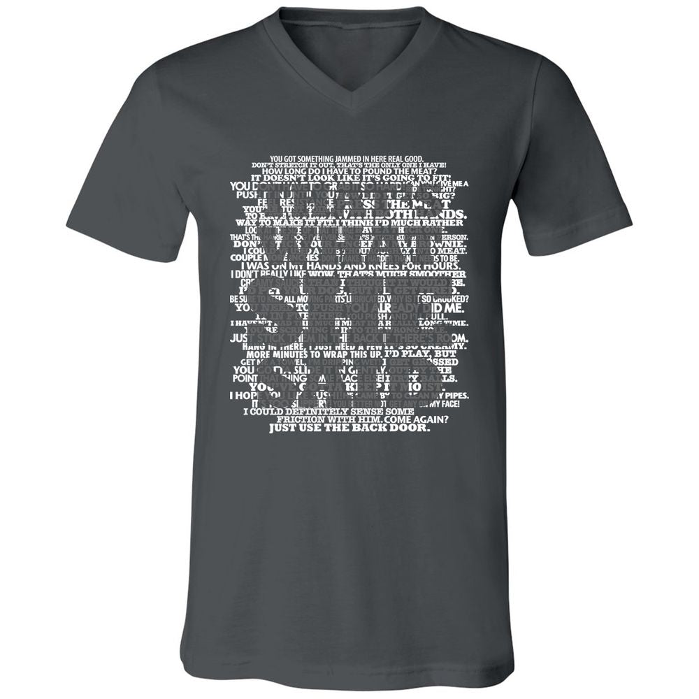 Unisex V-Neck T-Shirt - DCRLNSCA - Asphalt - 12