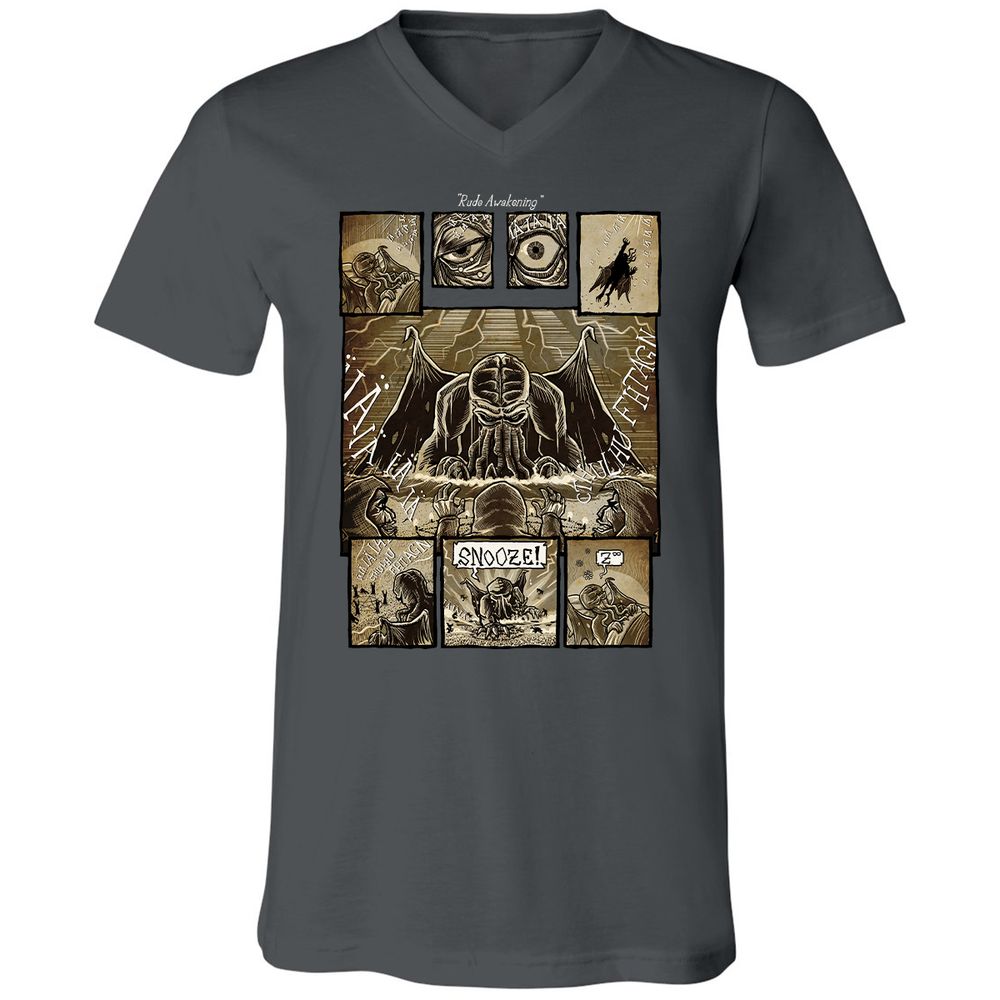 Unisex V-Neck T-Shirt - ABLSS4ZC - Asphalt - 12