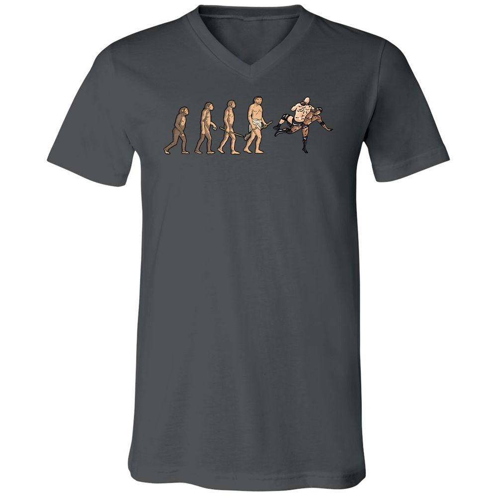 Unisex V-Neck T-Shirt - ZVKVDNJX - Asphalt - 12