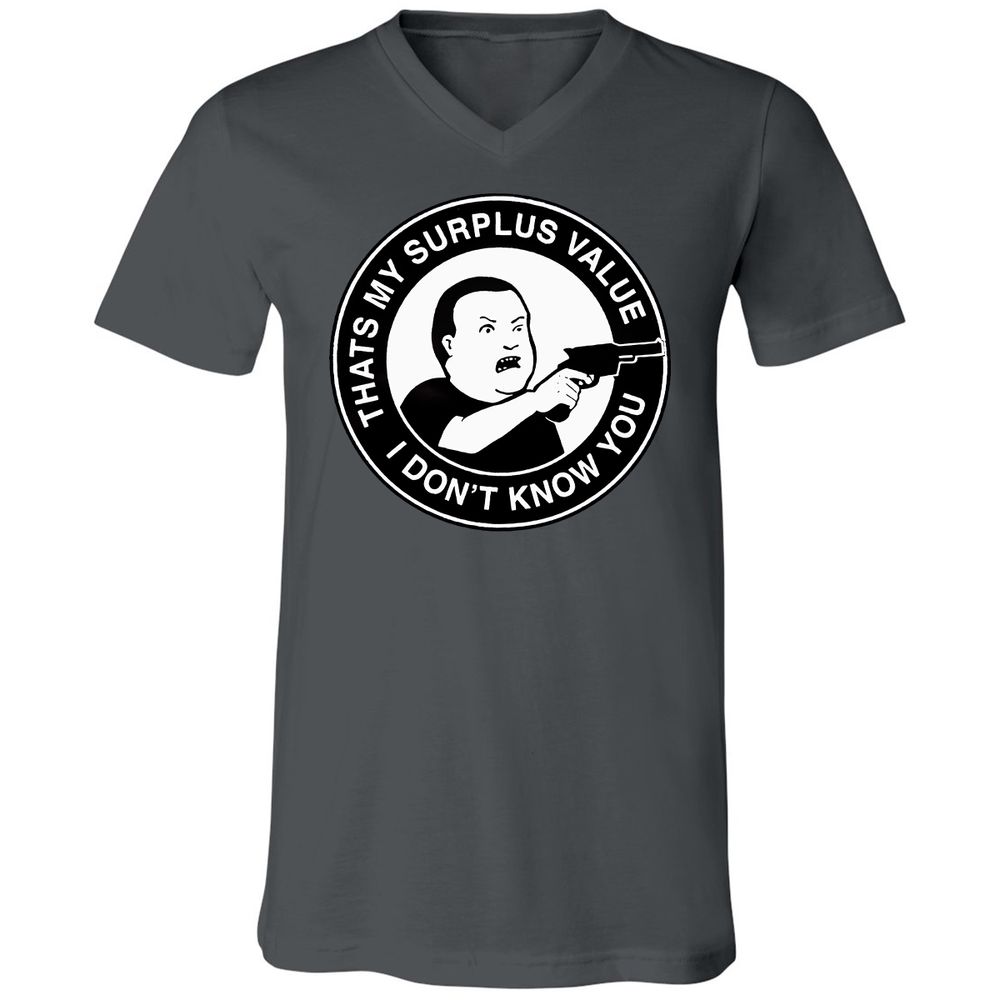 Unisex V-Neck T-Shirt - PTHUHT7A - Asphalt - 12