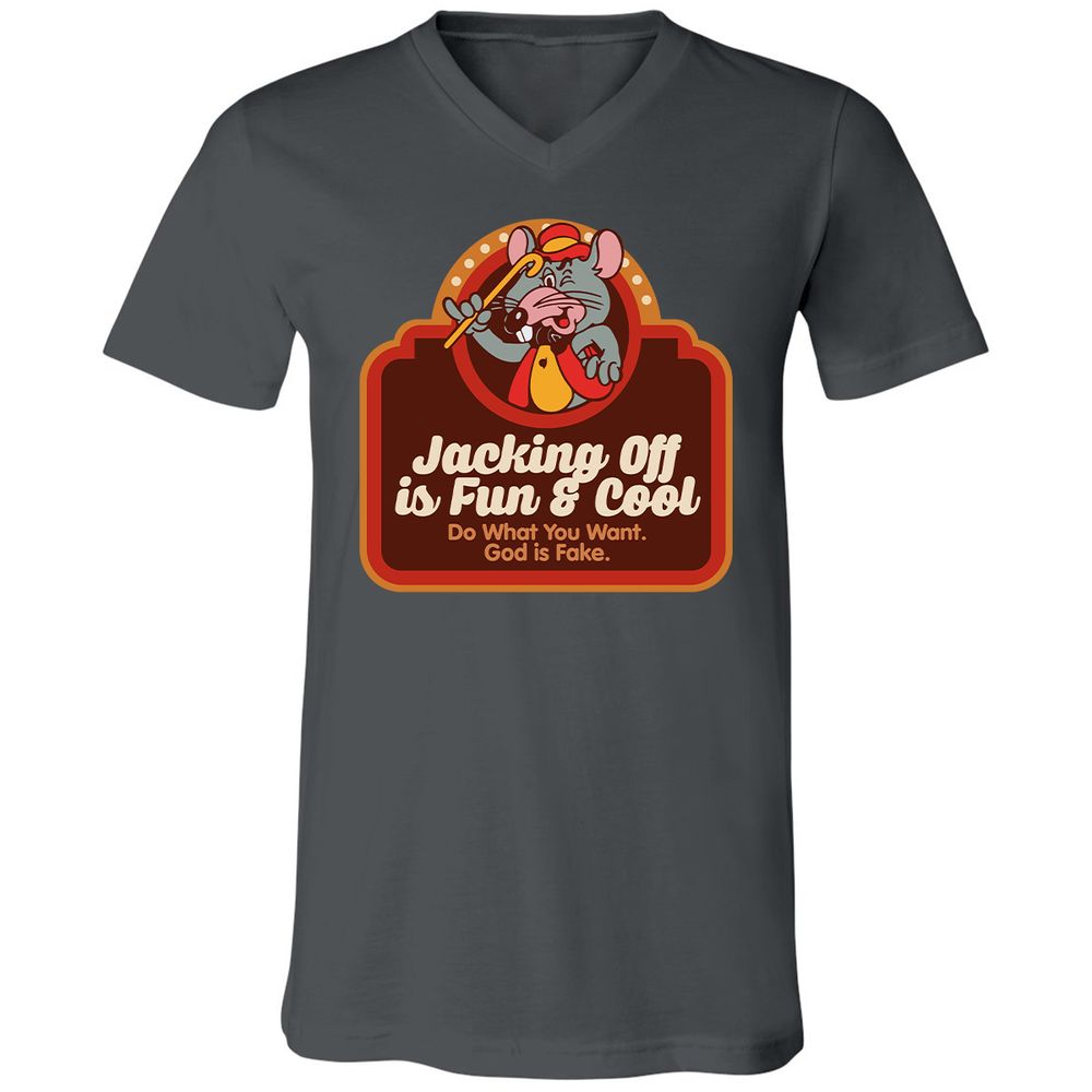 Unisex V-Neck T-Shirt - VR7UDN2U - Asphalt - 12