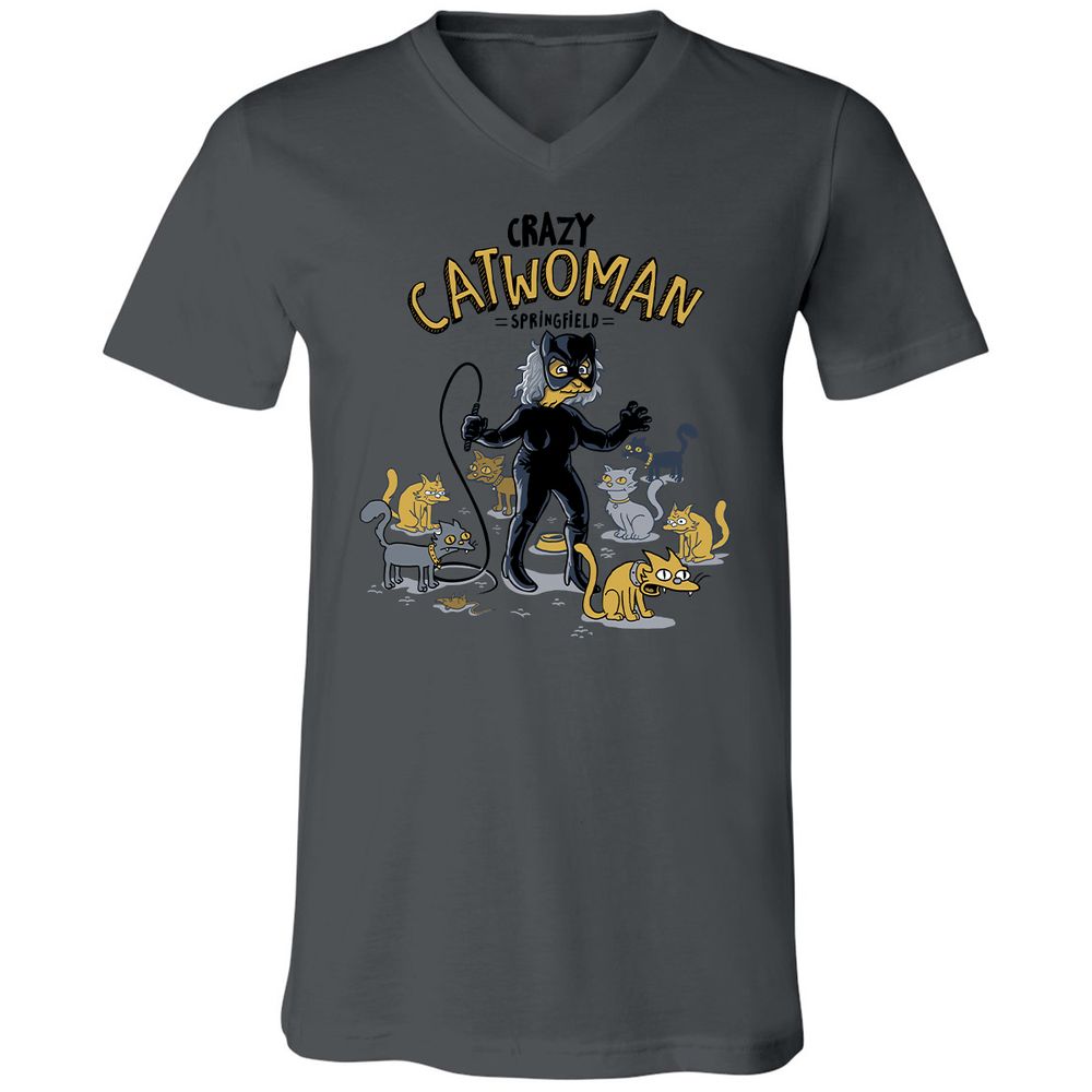 Unisex V-Neck T-Shirt - AHGM4F5Z - Asphalt - 12