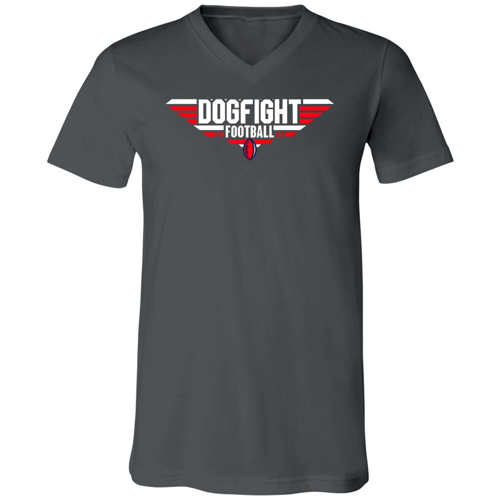Unisex V-Neck T-Shirt - 6KJ4UUPV - Asphalt - 12