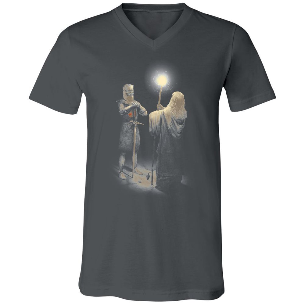 Unisex V-Neck T-Shirt - QC11VX4Q - Asphalt - 12