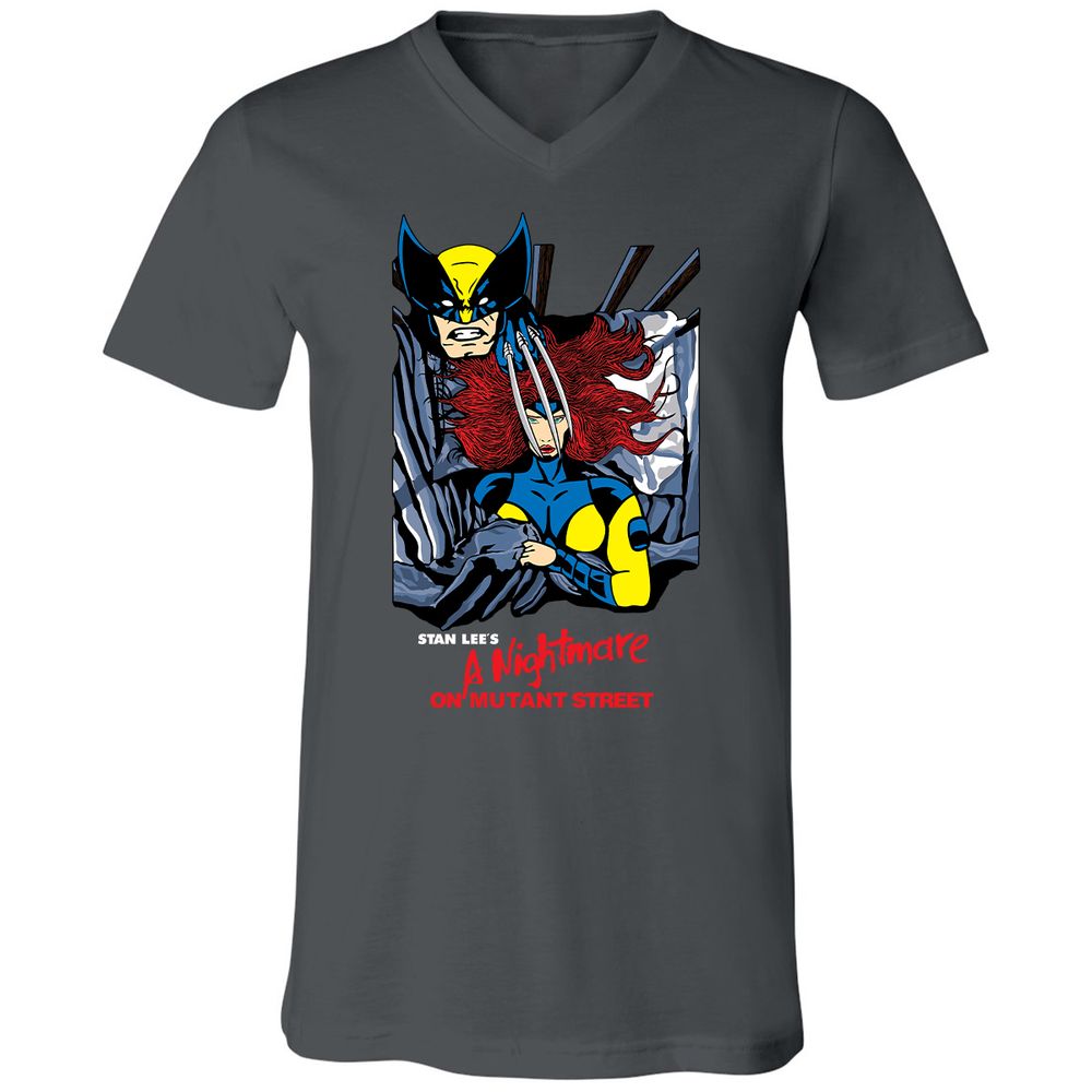 Unisex V-Neck T-Shirt - 52B77CT3 - Asphalt - 12