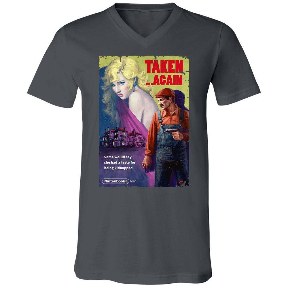 Unisex V-Neck T-Shirt - 476S3AUC - Asphalt - 12