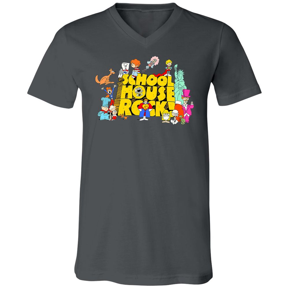 Unisex V-Neck T-Shirt - KQ4CJP65 - Asphalt - 12