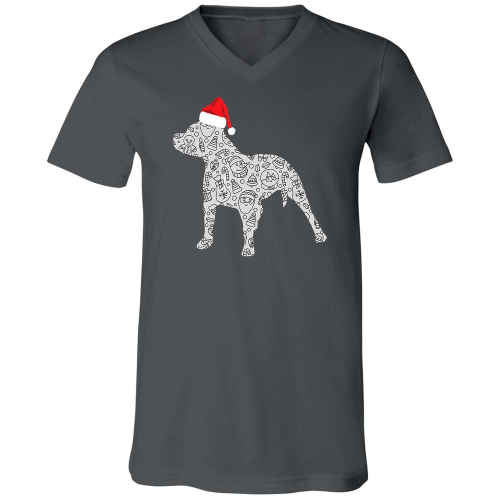 Unisex V-Neck T-Shirt - GM6QHPL8 - Asphalt - 12