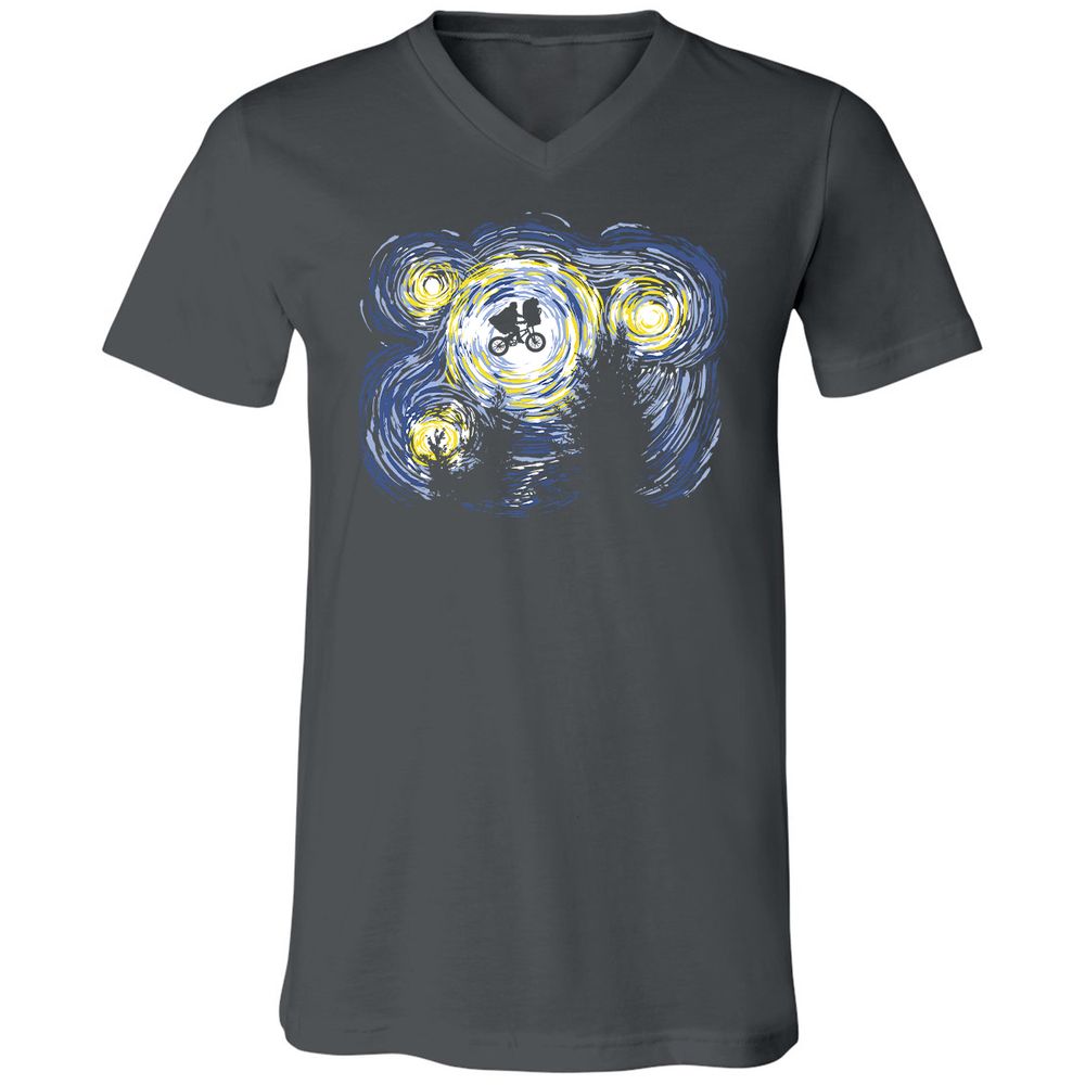 Unisex V-Neck T-Shirt - KNPXQMZB - Asphalt - 12