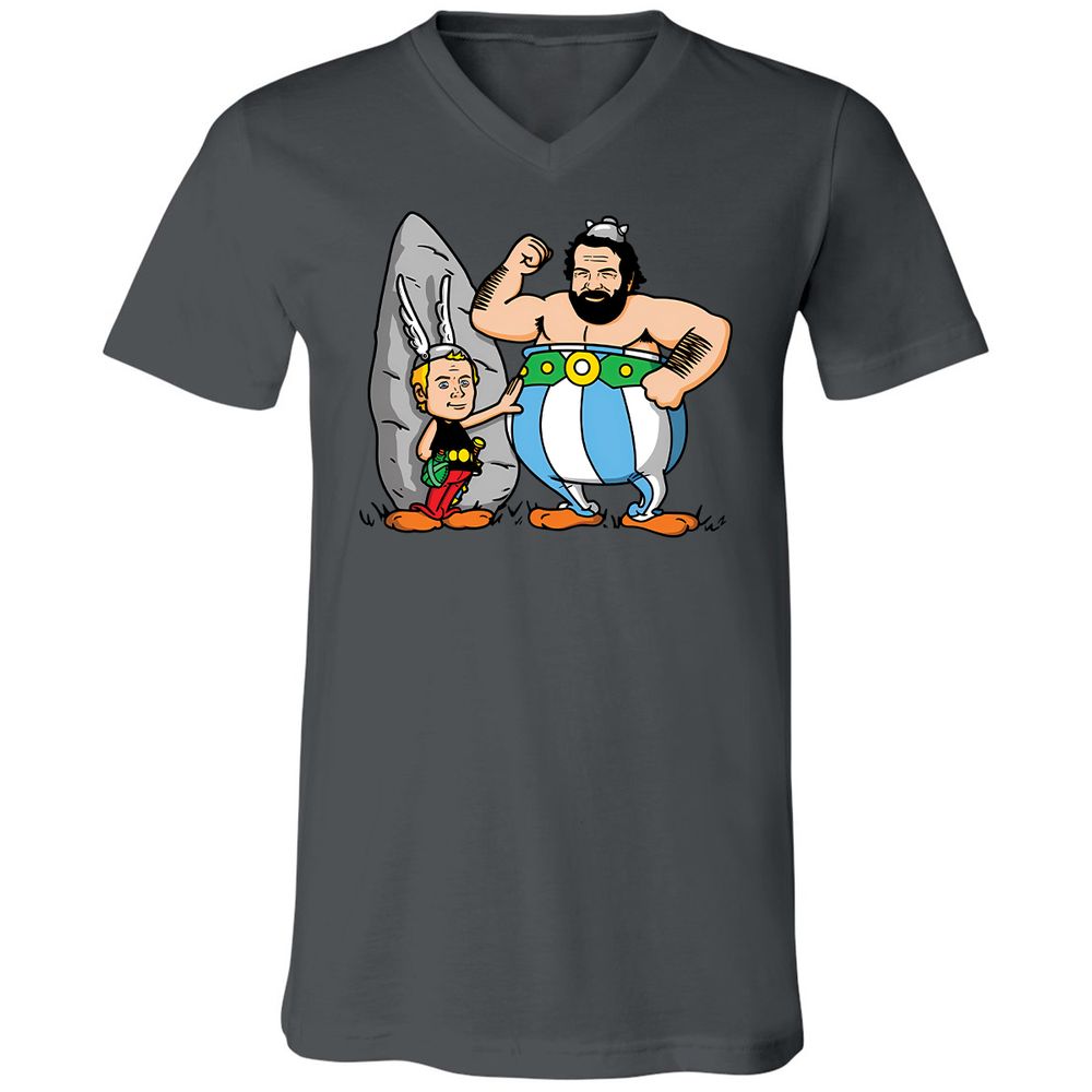 Unisex V-Neck T-Shirt - Y1AS78VN - Asphalt - 12