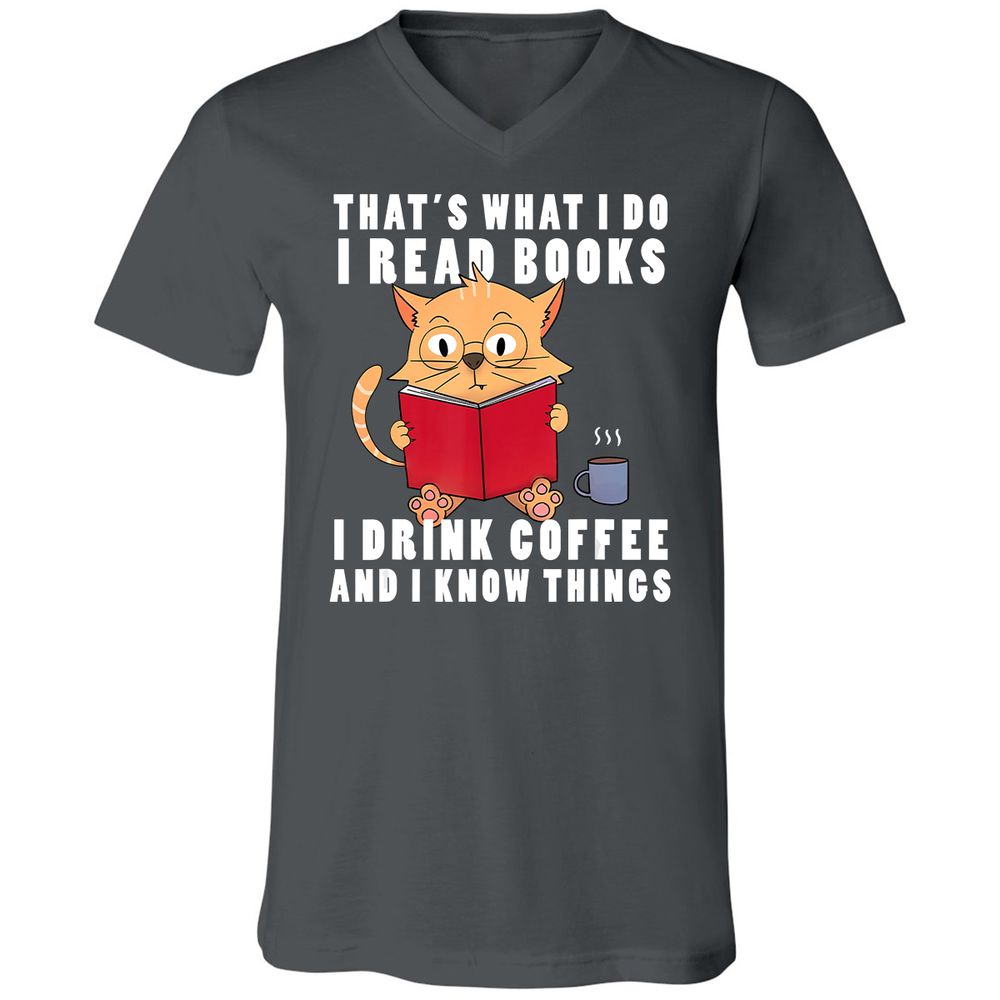 Unisex V-Neck T-Shirt - R2HNWBZJ - Asphalt - 12