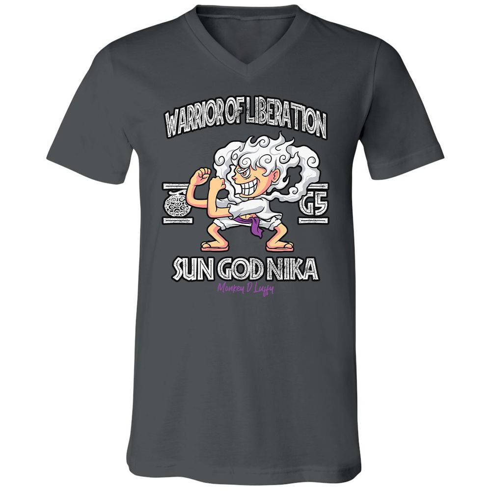 Unisex V-Neck T-Shirt - VB98SZTS - Asphalt - 12