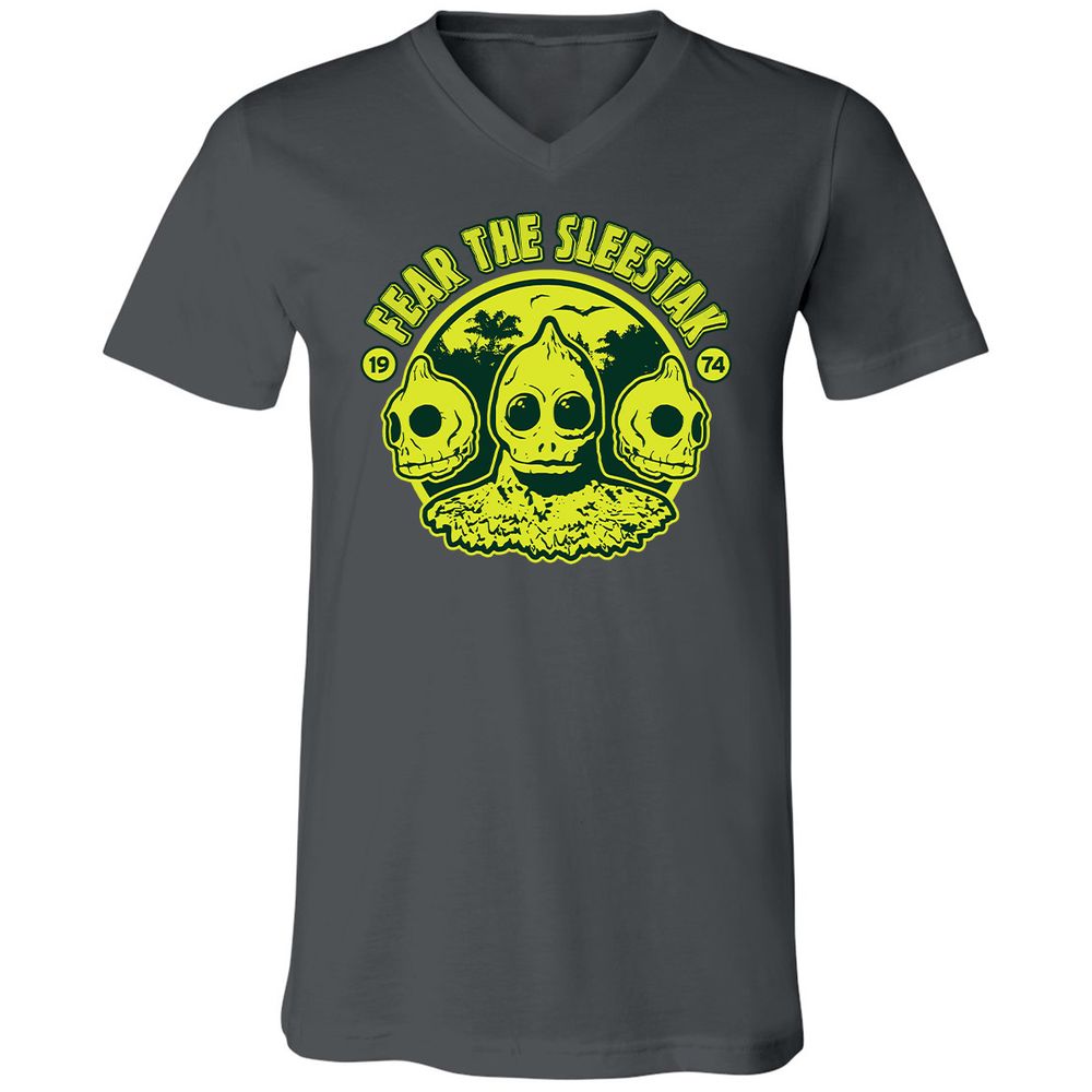 Unisex V-Neck T-Shirt - 43UXFTER - Asphalt - 12