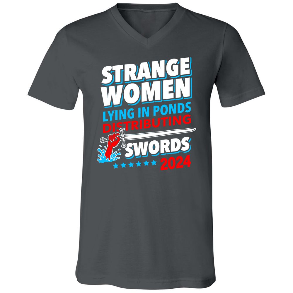 Unisex V-Neck T-Shirt - NBRBET69 - Asphalt - 12