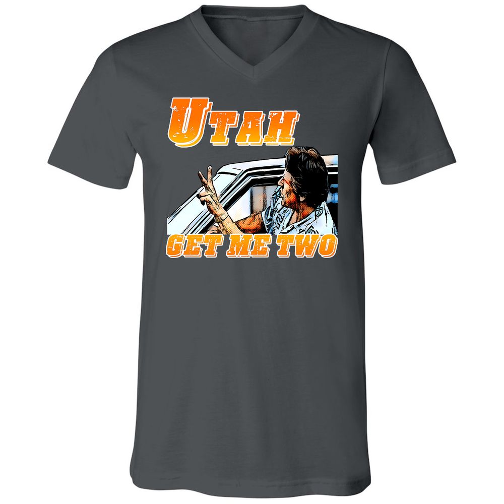 Unisex V-Neck T-Shirt - BWPN94XJ - Asphalt - 12