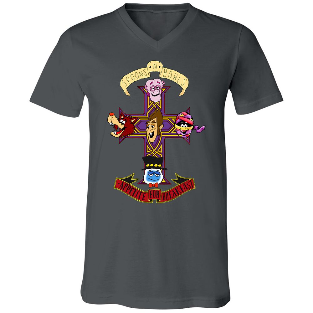Unisex V-Neck T-Shirt - KYAQQT5S - Asphalt - 12