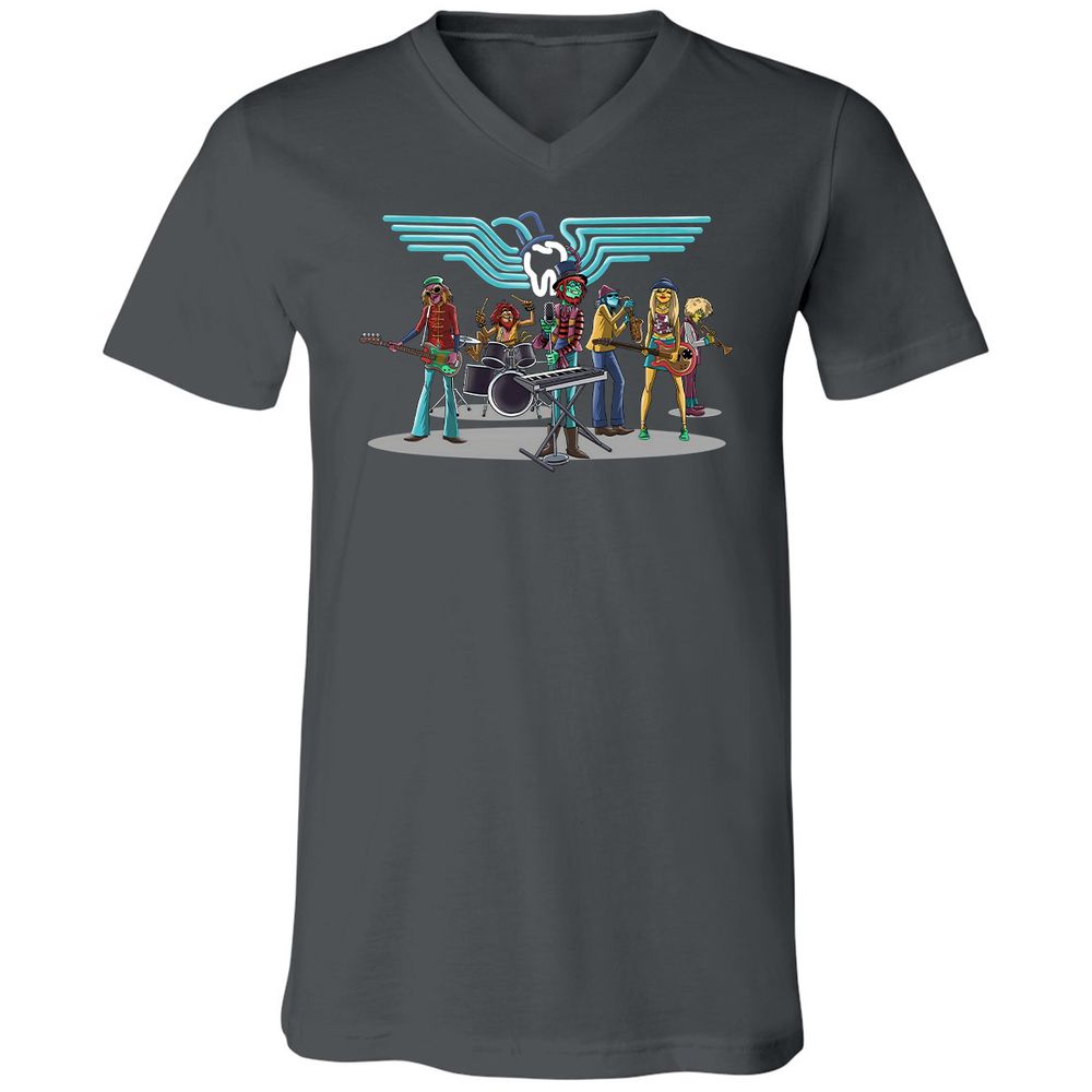 Unisex V-Neck T-Shirt - YMANJLA4 - Asphalt - 12