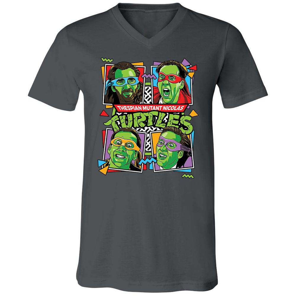 Unisex V-Neck T-Shirt - 5YAXW8UE - Asphalt - 12