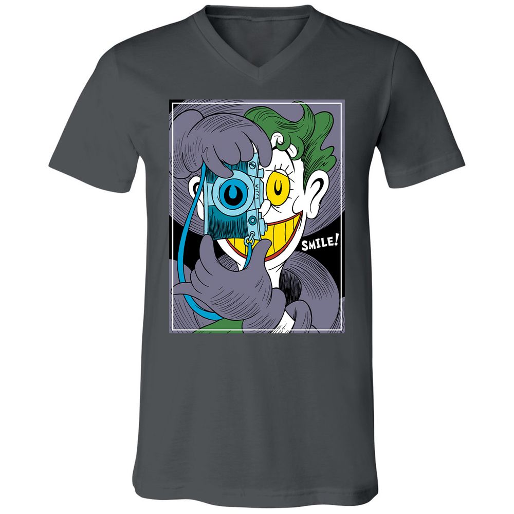 Unisex V-Neck T-Shirt - 6TDVBLV7 - Asphalt - 12