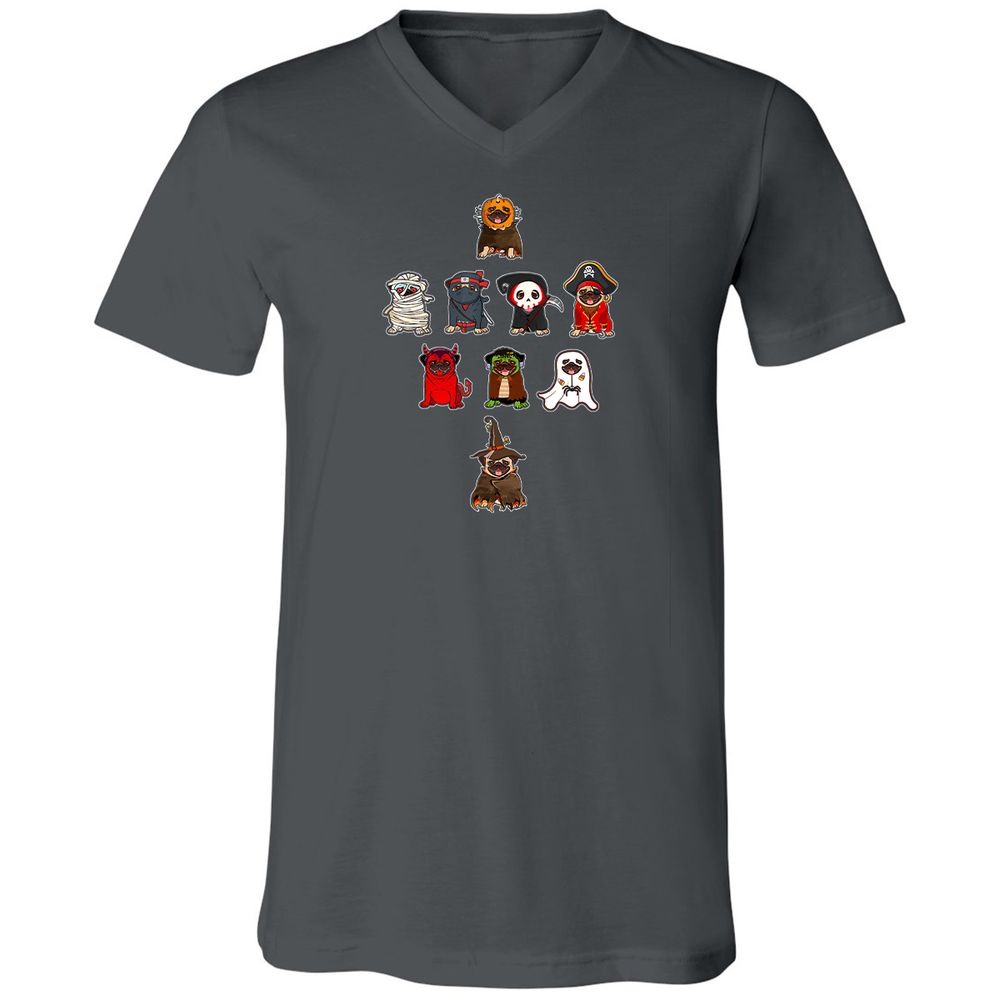 Unisex V-Neck T-Shirt - DHMY9NTN - Asphalt - 12