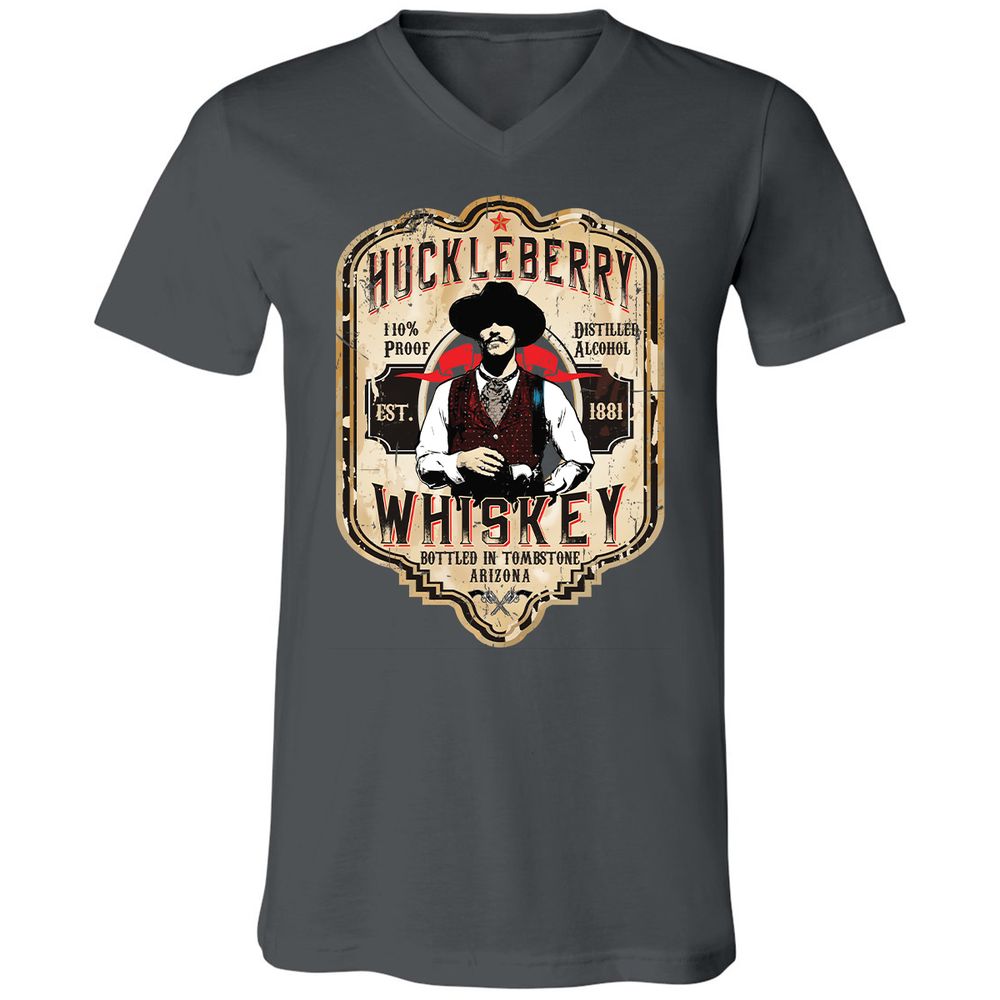 Unisex V-Neck T-Shirt - 2D9RNFH2 - Asphalt - 12