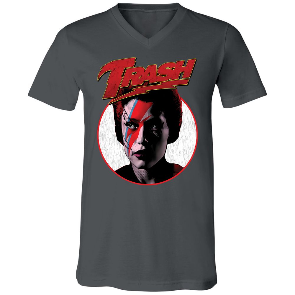 Unisex V-Neck T-Shirt - 3YLRFBPQ - Asphalt - 12