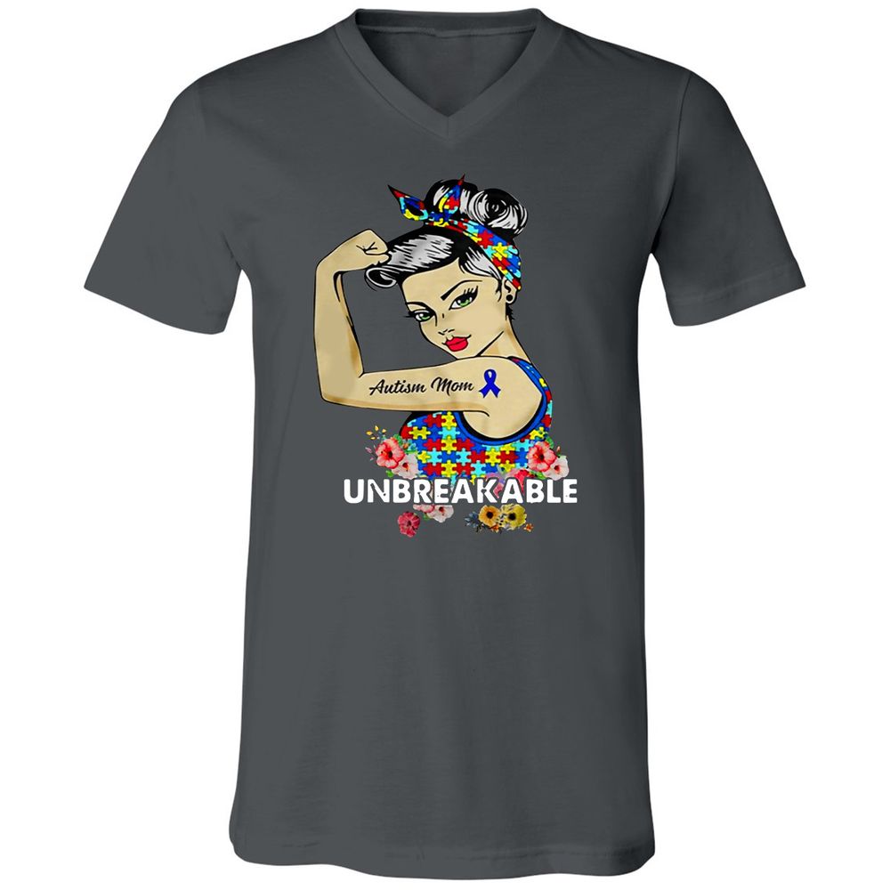 Unisex V-Neck T-Shirt - HK12TELJ - Asphalt - 12