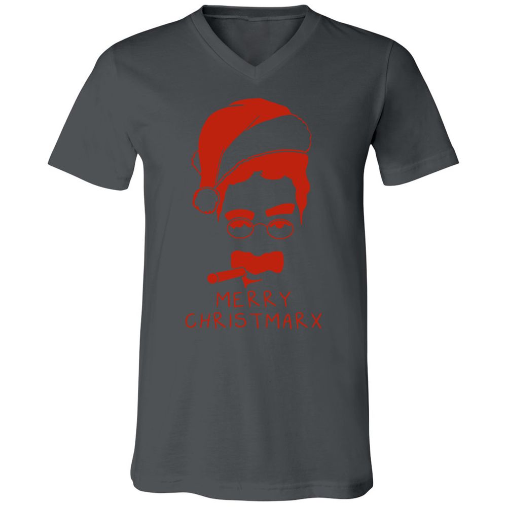 Unisex V-Neck T-Shirt - 3UWHV43Z - Asphalt - 12