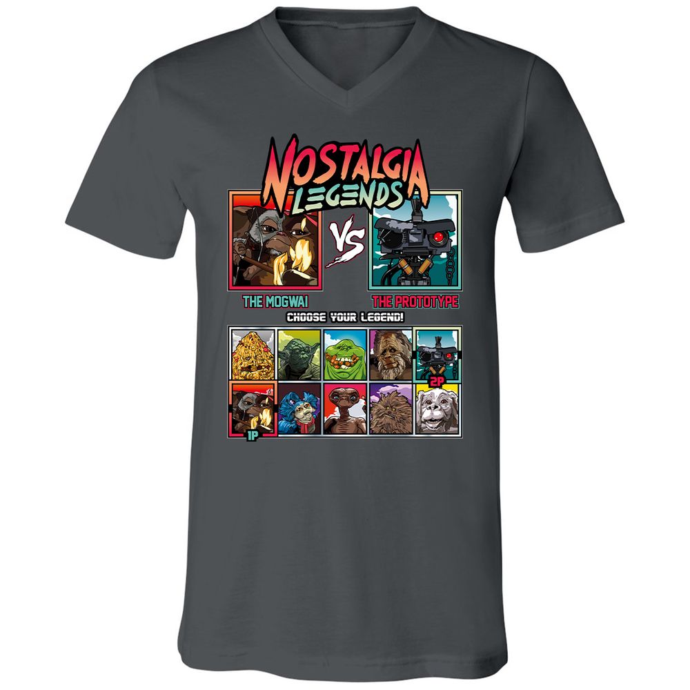 Unisex V-Neck T-Shirt - 1QXRDST5 - Asphalt - 12