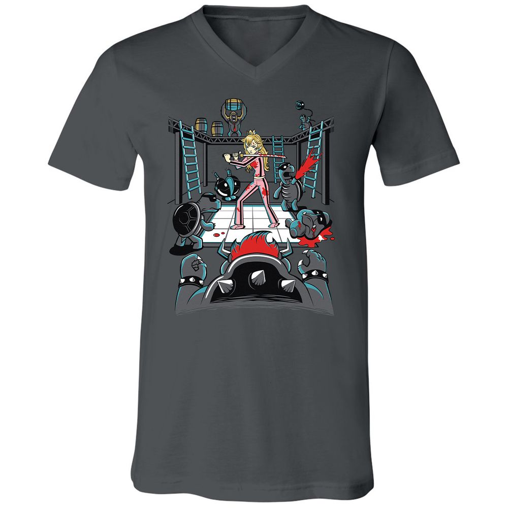 Unisex V-Neck T-Shirt - WM8U2SKJ - Asphalt - 12