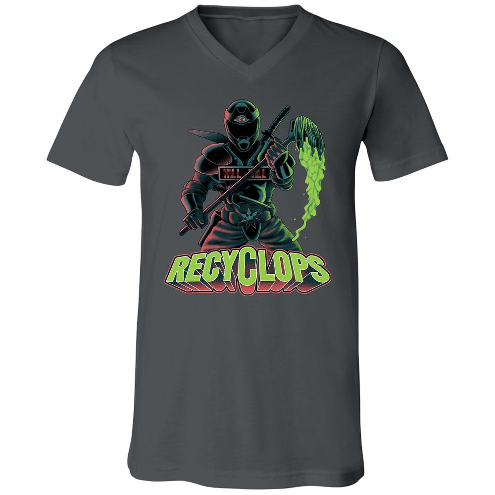 Unisex V-Neck T-Shirt - C4V321YL - Asphalt - 12