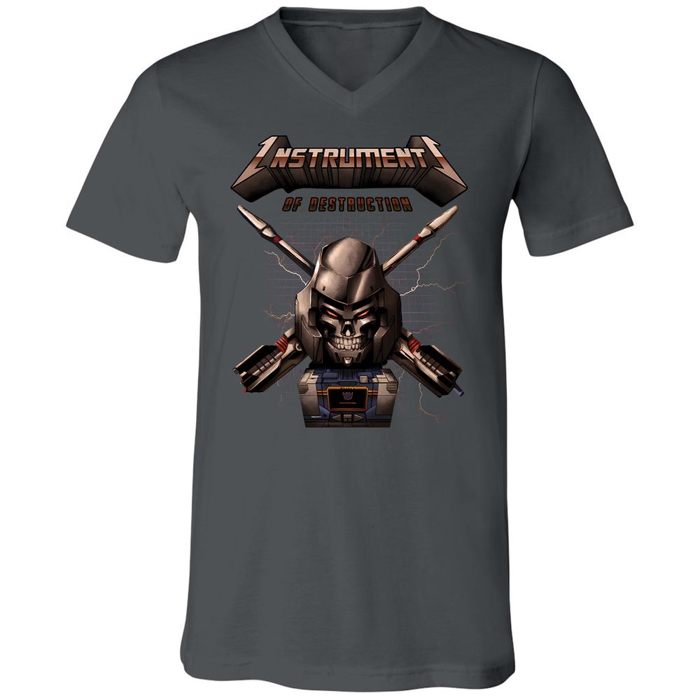 Unisex V-Neck T-Shirt - GJEAQVJM - Asphalt - 12