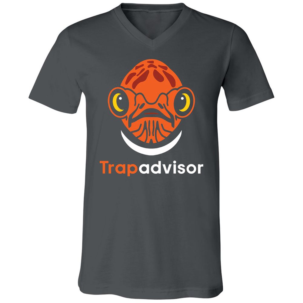 Unisex V-Neck T-Shirt - 37K9DTAN - Asphalt - 12