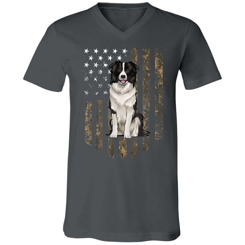 Unisex V-Neck T-Shirt - CMHFVAAW - Asphalt - 12
