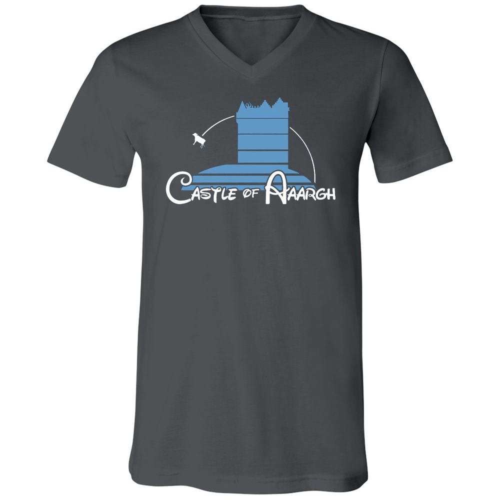 Unisex V-Neck T-Shirt - ZQBYMV76 - Asphalt - 12