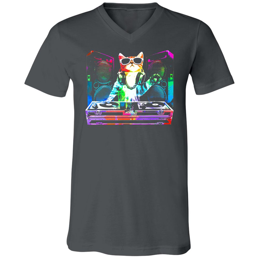 Unisex V-Neck T-Shirt - SLH9TWRJ - Asphalt - 12