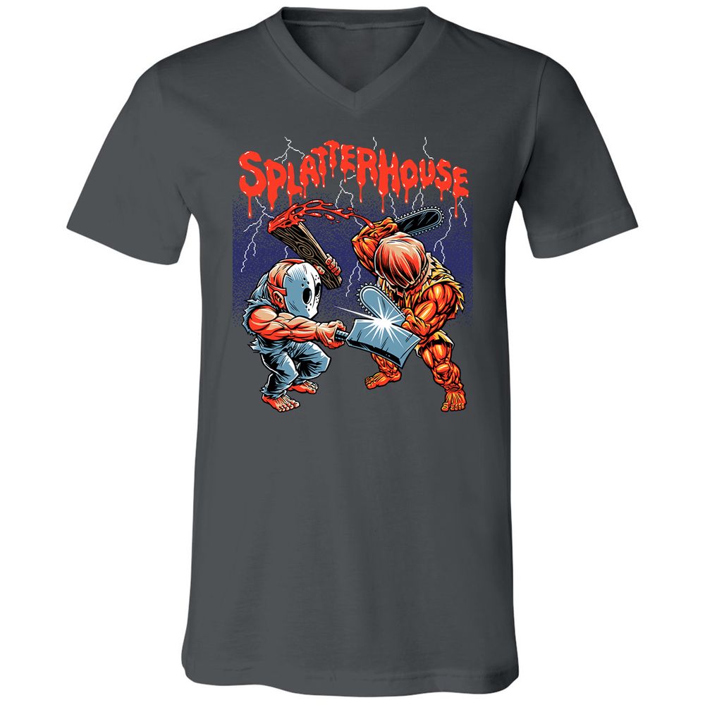 Unisex V-Neck T-Shirt - NLBF8TZL - Asphalt - 12