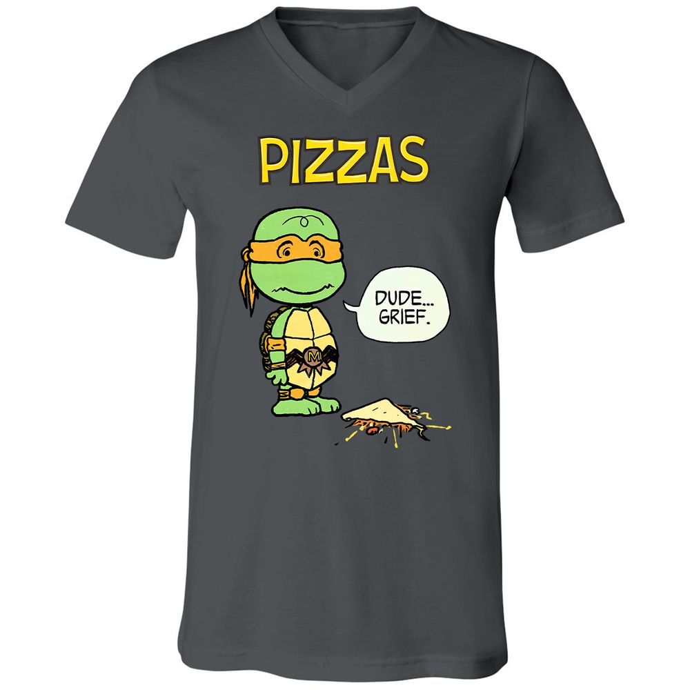 Unisex V-Neck T-Shirt - MZJSLK2X - Asphalt - 12